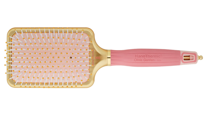 Щетка для волос широкая Ceramic + ion NanoThermic розовое золото - 1